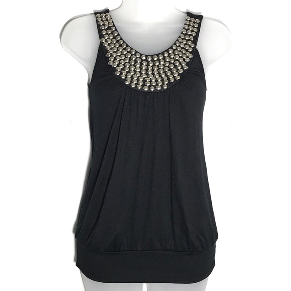 Metal Studded Sleeveless Blouse / Tank - S - Picture 5 of 8